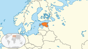 Carte de localisation de l'Estonie en Europe.