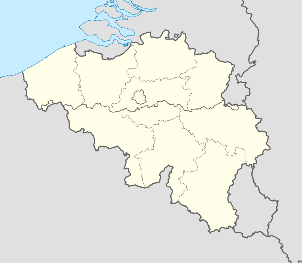 Carte vierge de la Belgique.