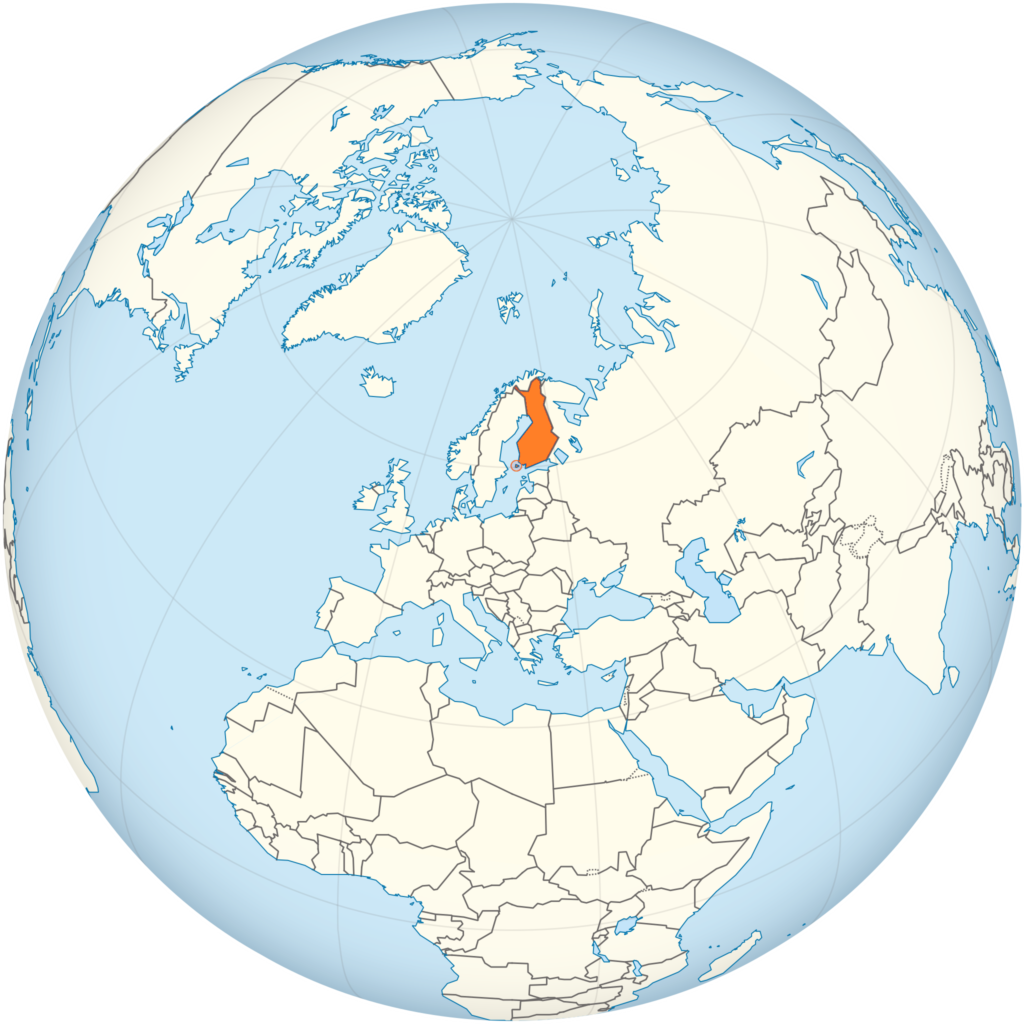 Carte de localisation de la Finlande