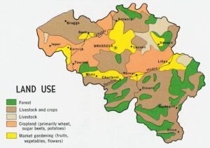 Carte d'occupation des sols de la Belgique 1968