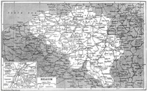 Carte de Belgique 1922
