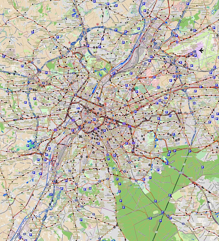 Carte de la région de Bruxelles-Capitale