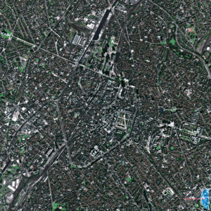 Image satellite du centre de Bruxelles