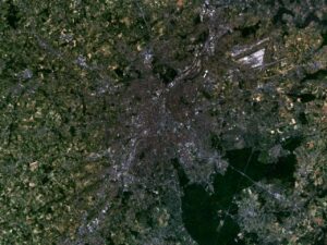 Vue satellite de l'agglomération bruxelloise