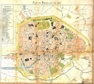 Carte de Bruxelles en 1830