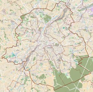 Carte de la Région de Bruxelles-Capitale extraite du projet ouvert OpenStreetMap