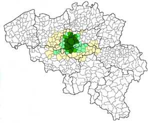 Carte de l’agglomération de Bruxelles