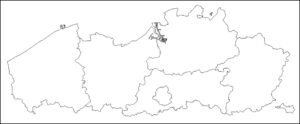 Carte vierge de la Région flamande