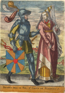 Baudouin Ier de Flandre et sa femme Judith de France