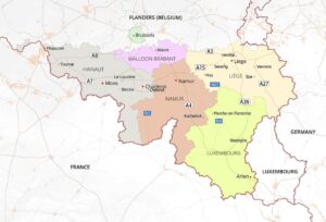 Carte de la Région wallonne