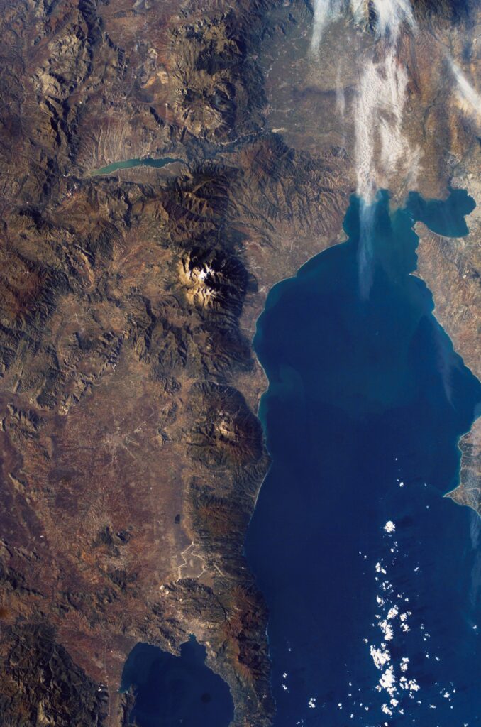 Image satellite du mont Olympe