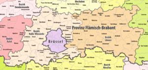 Carte de la province du Brabant flamand