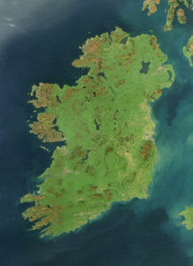 Image satellite de l'Irlande.