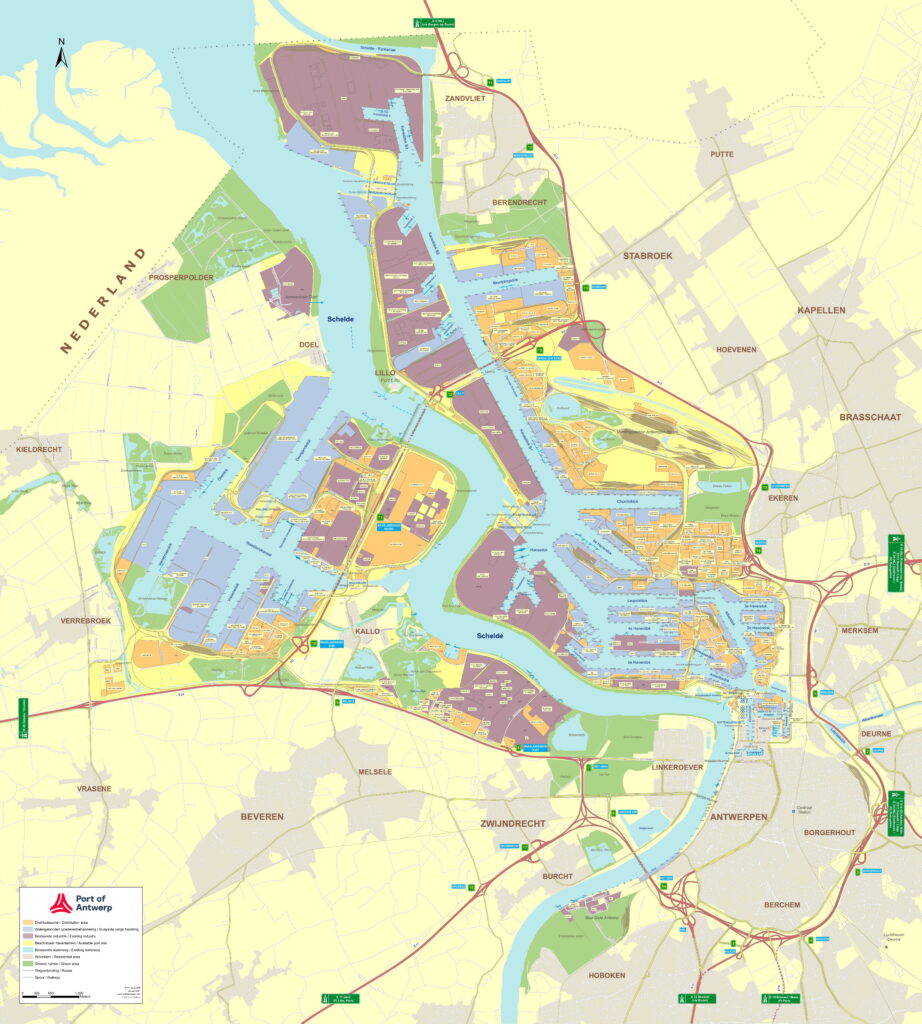 Plan du port d’Anvers.