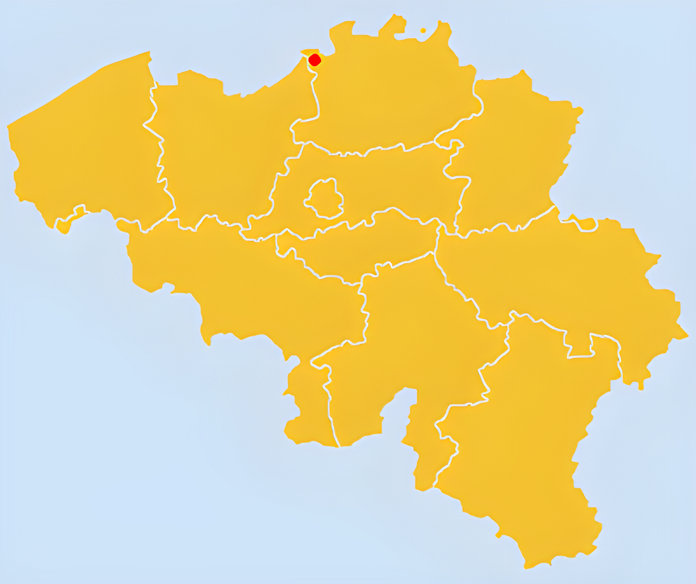 Carte de localisation de la ville d'Anvers