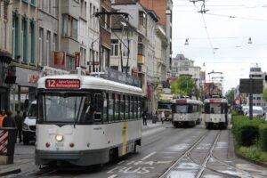 Tramway PCC sur les lignes 12 et 24 au centre d'Anvers