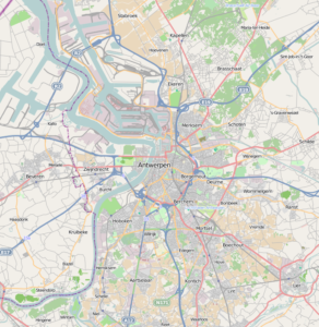 Carte de la région d'Anvers