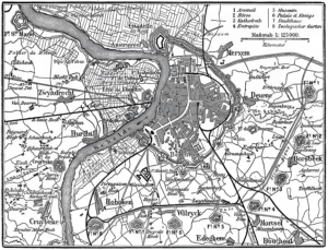 Carte historique d'Anvers (vers 1888)