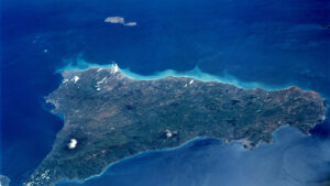 Image satellite de l’île de Sicile