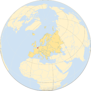 Carte de localisation de la ville de Gand en Europe