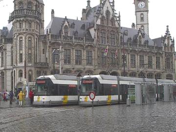 Deux tramways de Gand du modèle 'HermeLijn'