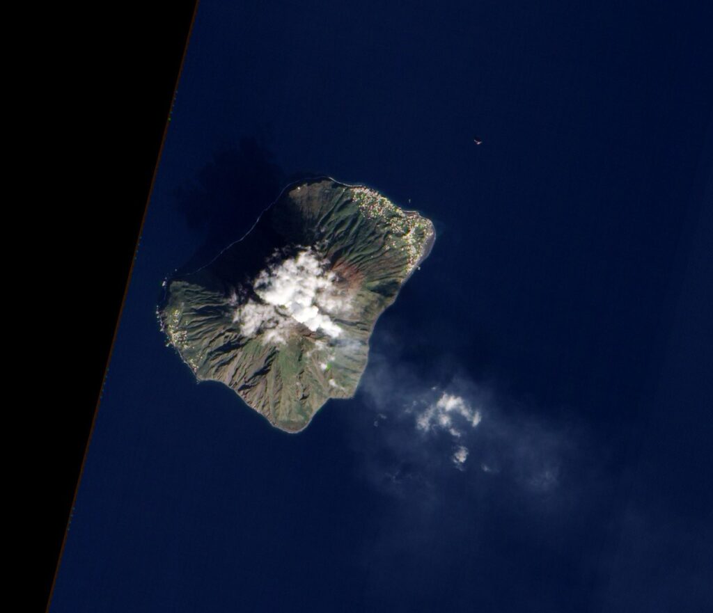 Image satellite de l'île de Stromboli