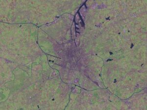 Image satellite de la ville de Gand