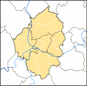 Quels sont les districts de la ville de Charleroi ?