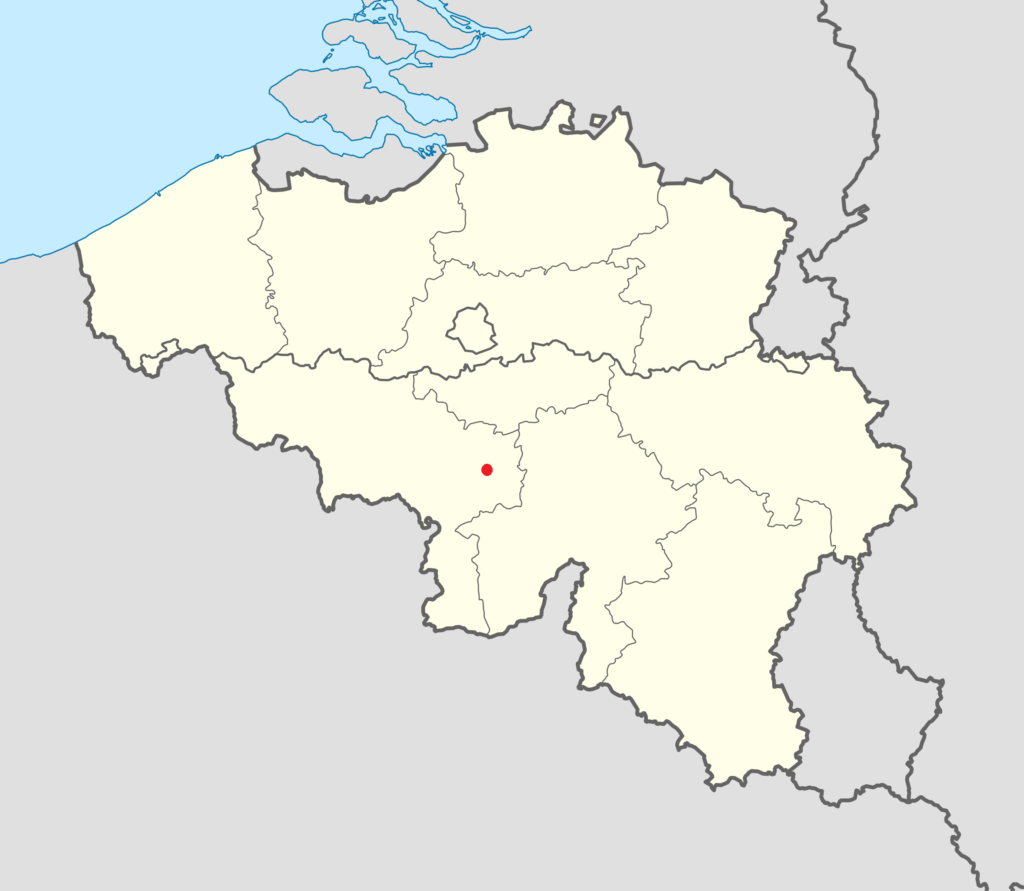Carte de localisation de la ville de Charleroi