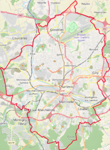 Carte de la commune de Charleroi