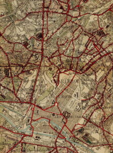 Carte topographique de Charleroi 1900