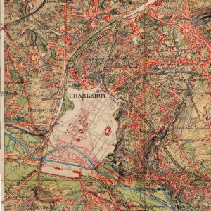 Carte topographique de Charleroi en 1873
