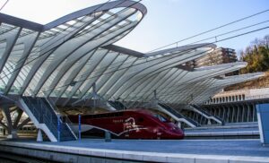 Train Thalys en gare des Guillemins à Liège
