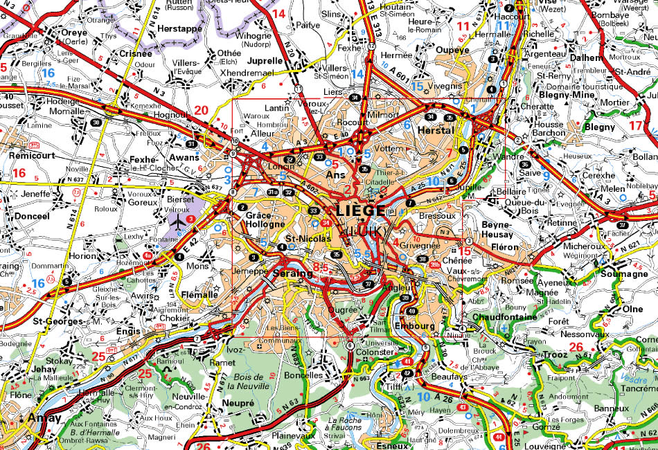 Carte d'accès routier à Liège