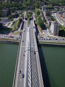 Liaison E25/E40 à Liège Vue du Pont du pays de Liège