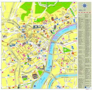 Carte touristique de Liège