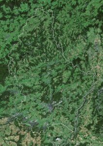 Image satellite du Luxembourg.