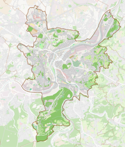 Carte muette de la ville de Liège