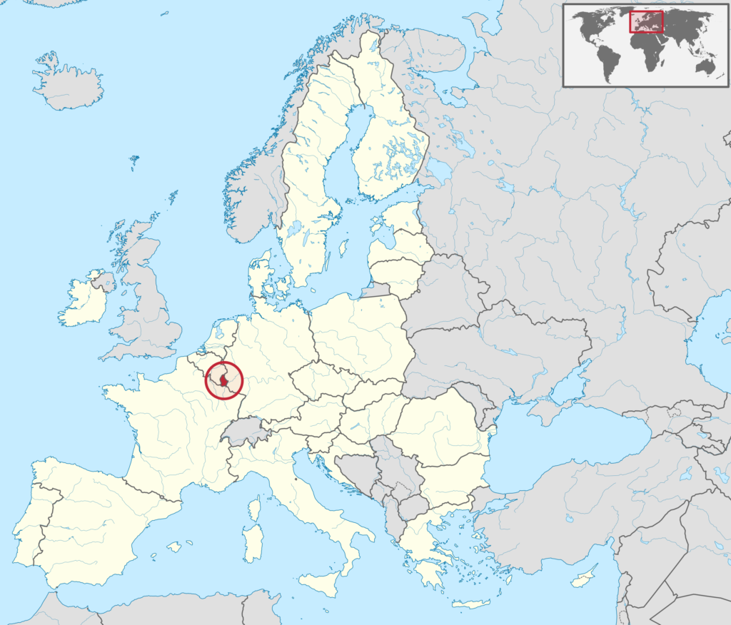 Carte de localisation du Luxembourg.