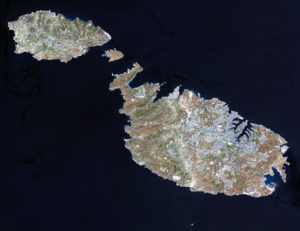Image satellite de Malte.
