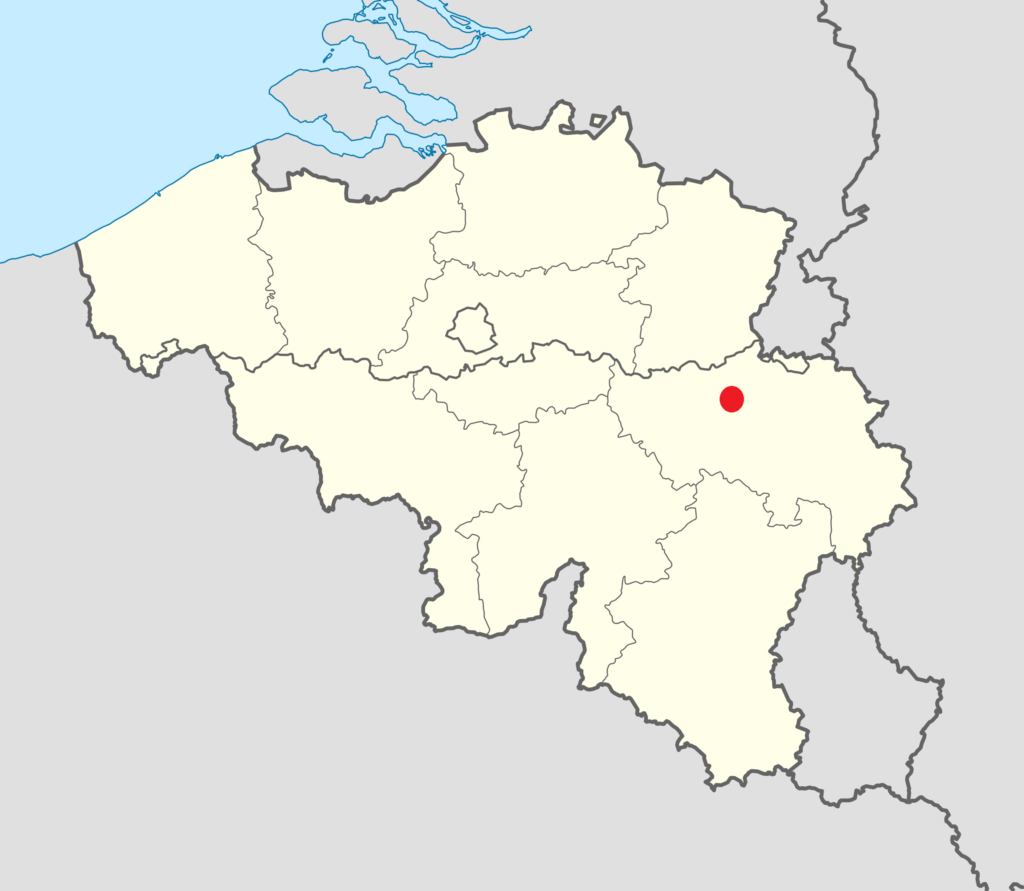 Carte de localisation de la ville de Liège