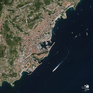 Image satellite de Monaco.