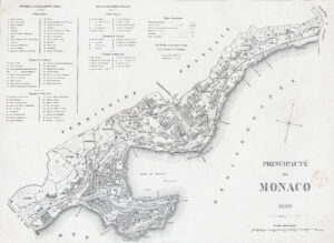 Plan de la principauté de Monaco de 1898.