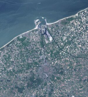 Image satellite de Bruges