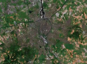 Une autre vue satellite de Bruges