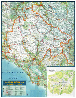 Carte du Monténégro
