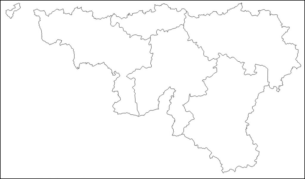 Carte muette de la Région wallonne