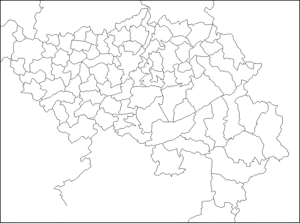 Carte muette de la province de Liège