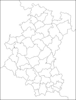 Carte vierge de la province de Luxembourg