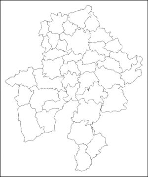 Carte vierge de la province de Namur